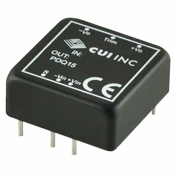 Cui Isolated Dc/Dc Converters 15W 18-75Vin +/-12V +/-625Ma Iso Reg Dip PDQ15-Q48-D12-D